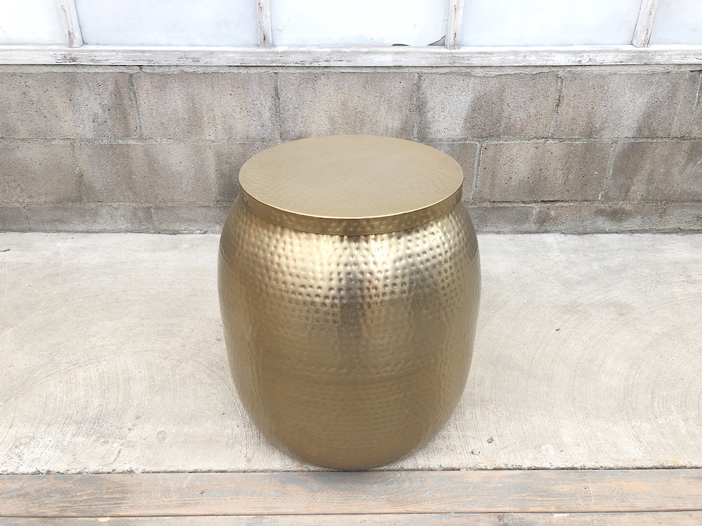 Tall Dimpled Metallic Table
