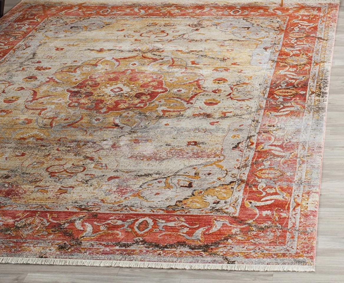 Faded Saffron Persian Rug