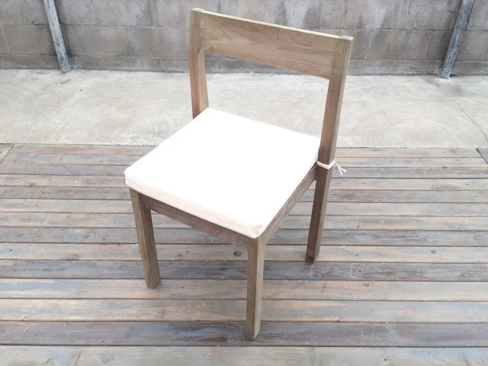 Weathered Dining Chair with Cushion