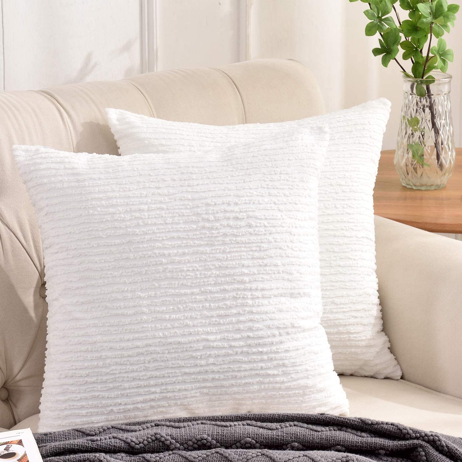 Striped White Square