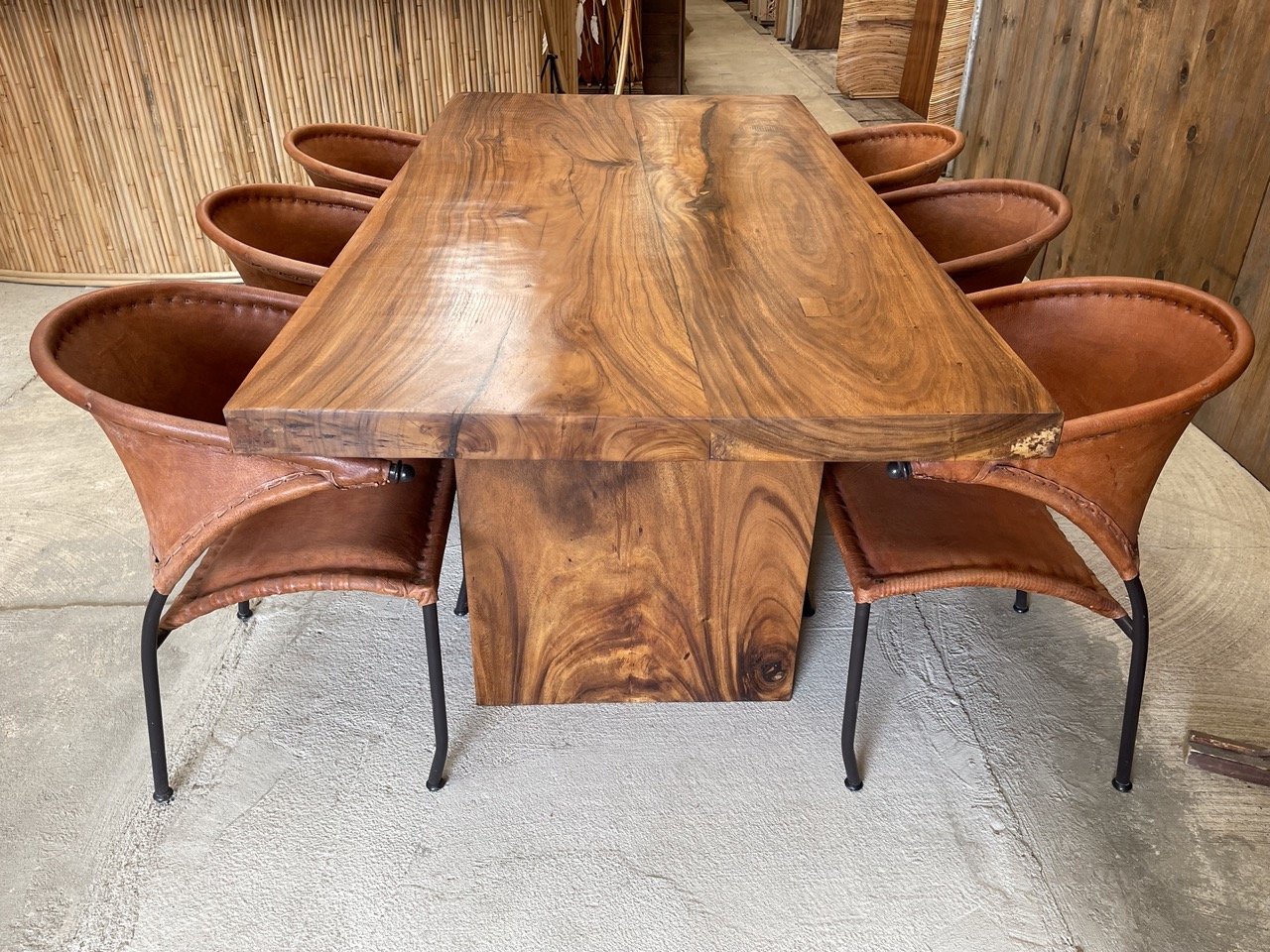 Acacia Table & Tobacco Chairs 7pc Set