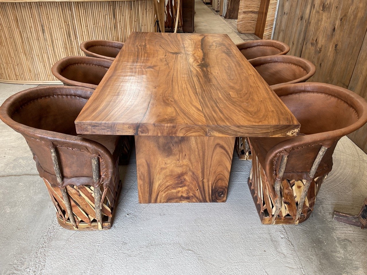 Acacia Table & Tobacco Chairs 7pc Set