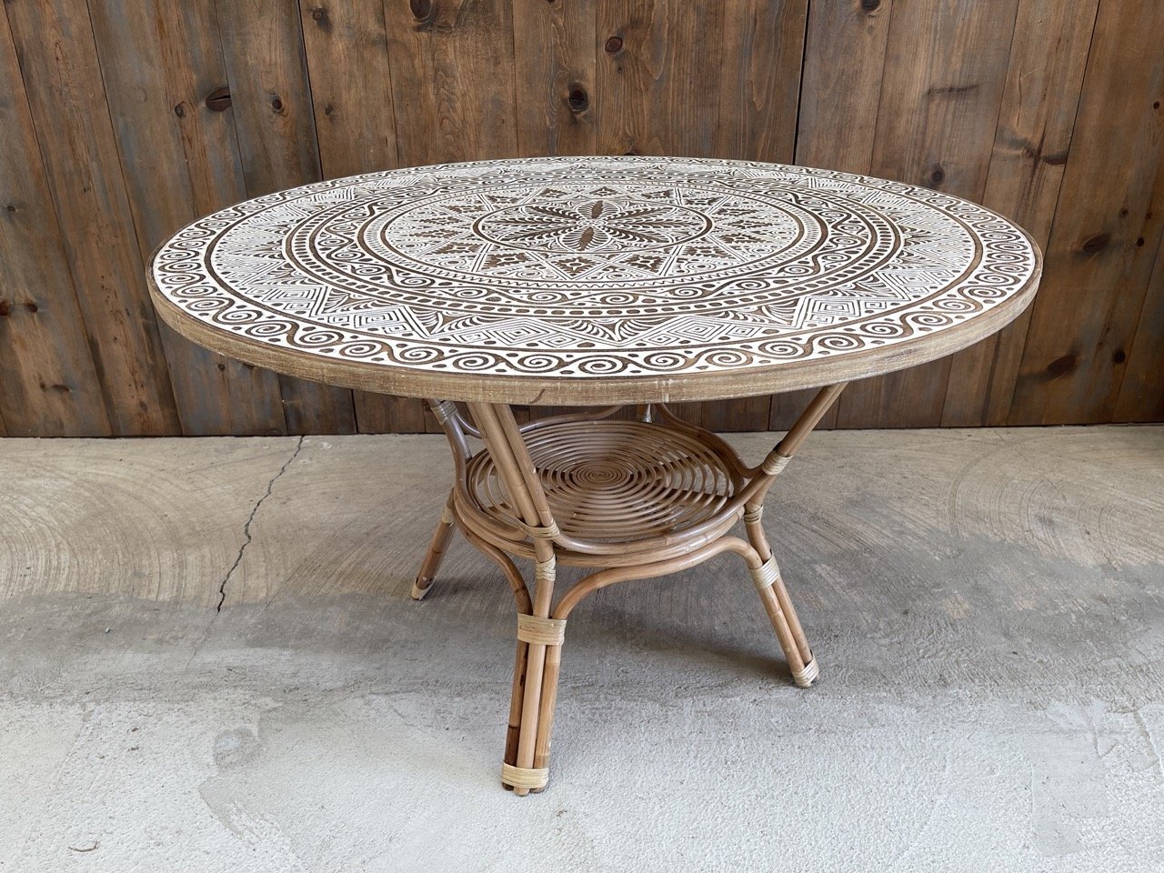 Cendana Table w Rattan Base
