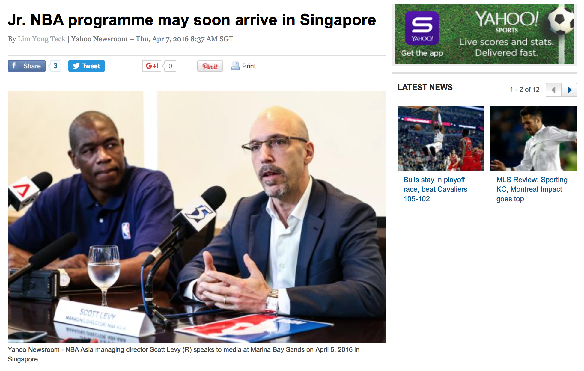 Jr. NBA Asia media roundtable for Yahoo! (www.yahoo.com)