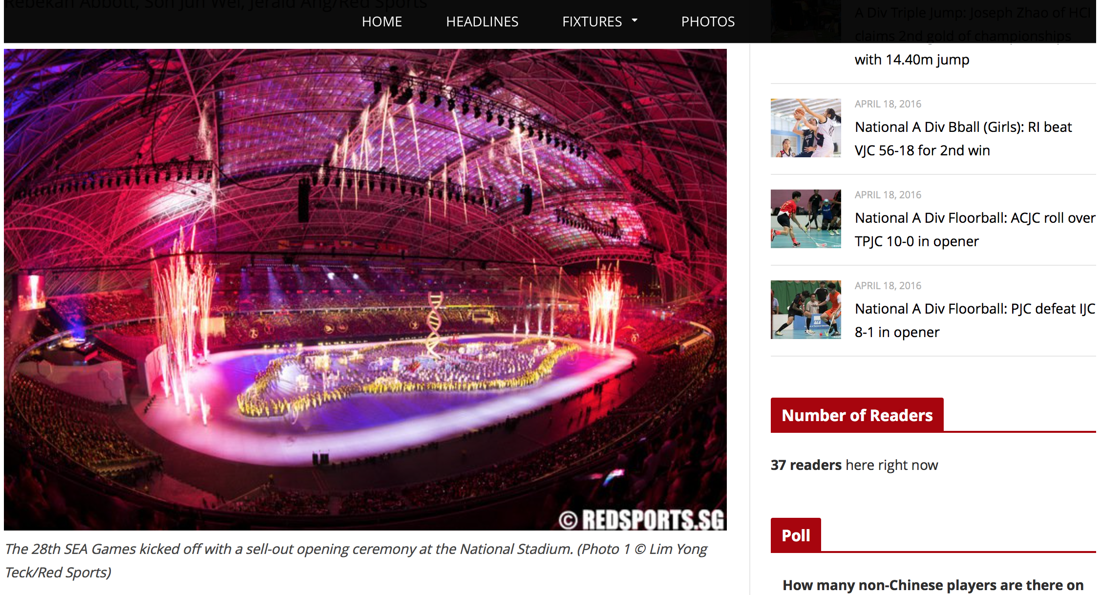 Opening ceremony, 28th Southeast Asian Games for Red Sports (www.redsports.sg)