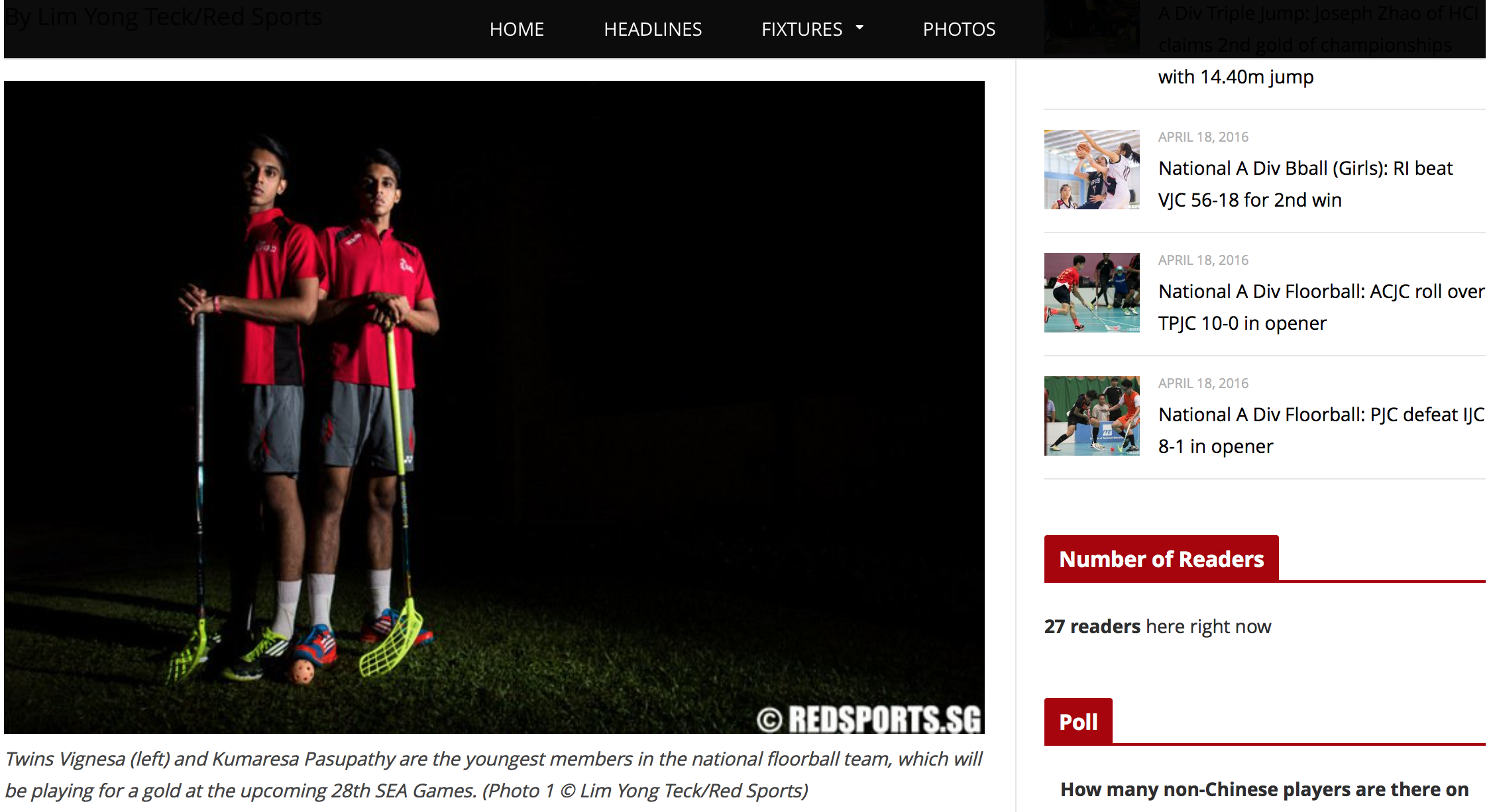  Vignesa and Kumaresa Pasupathy feature for Red Sports (www.redsports.sg) 