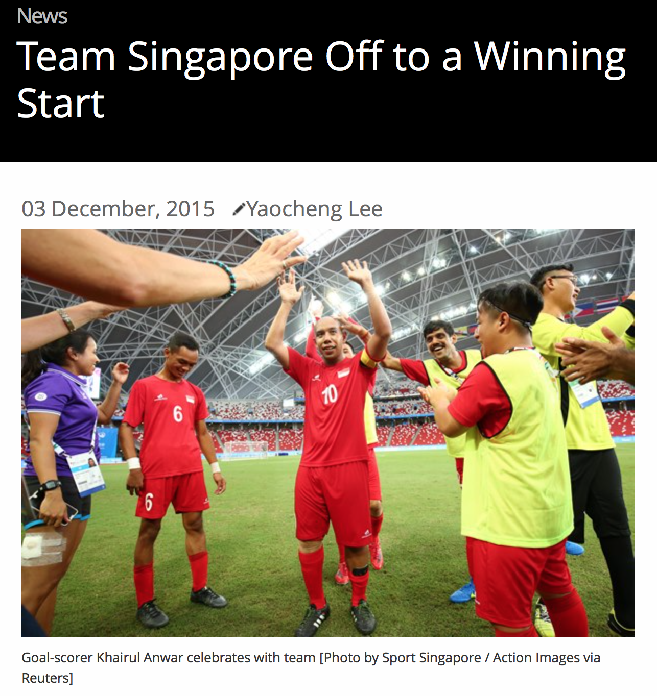 8th ASEAN Para Games, Sport Singapore (www.myactivesg.com)