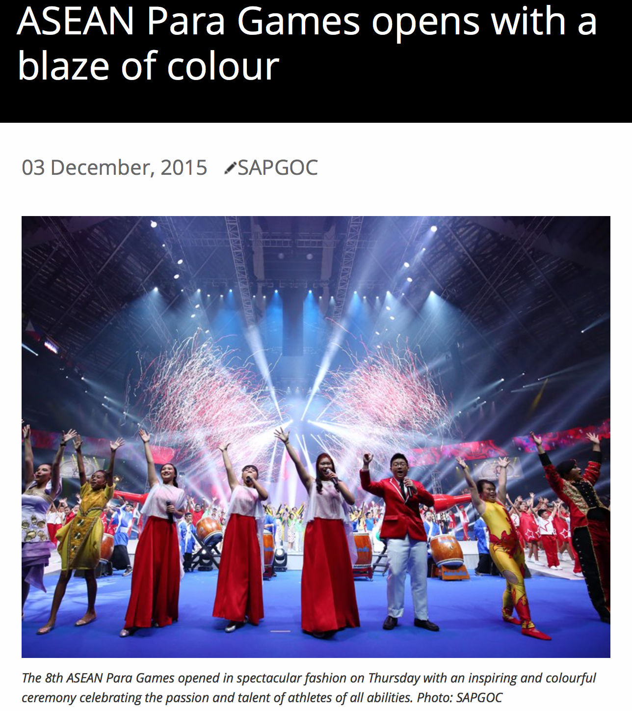 8th ASEAN Para Games, Sport Singapore (www.myactivesg.com)
