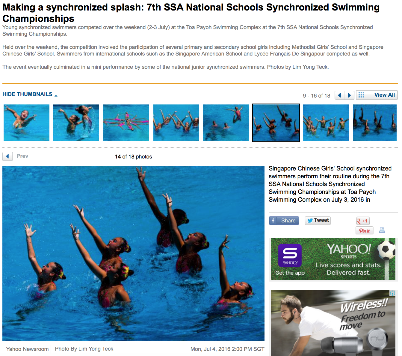 7th SSA National Schools Synchronized Swimming Championships for Yahoo! (www.yahoo.com)