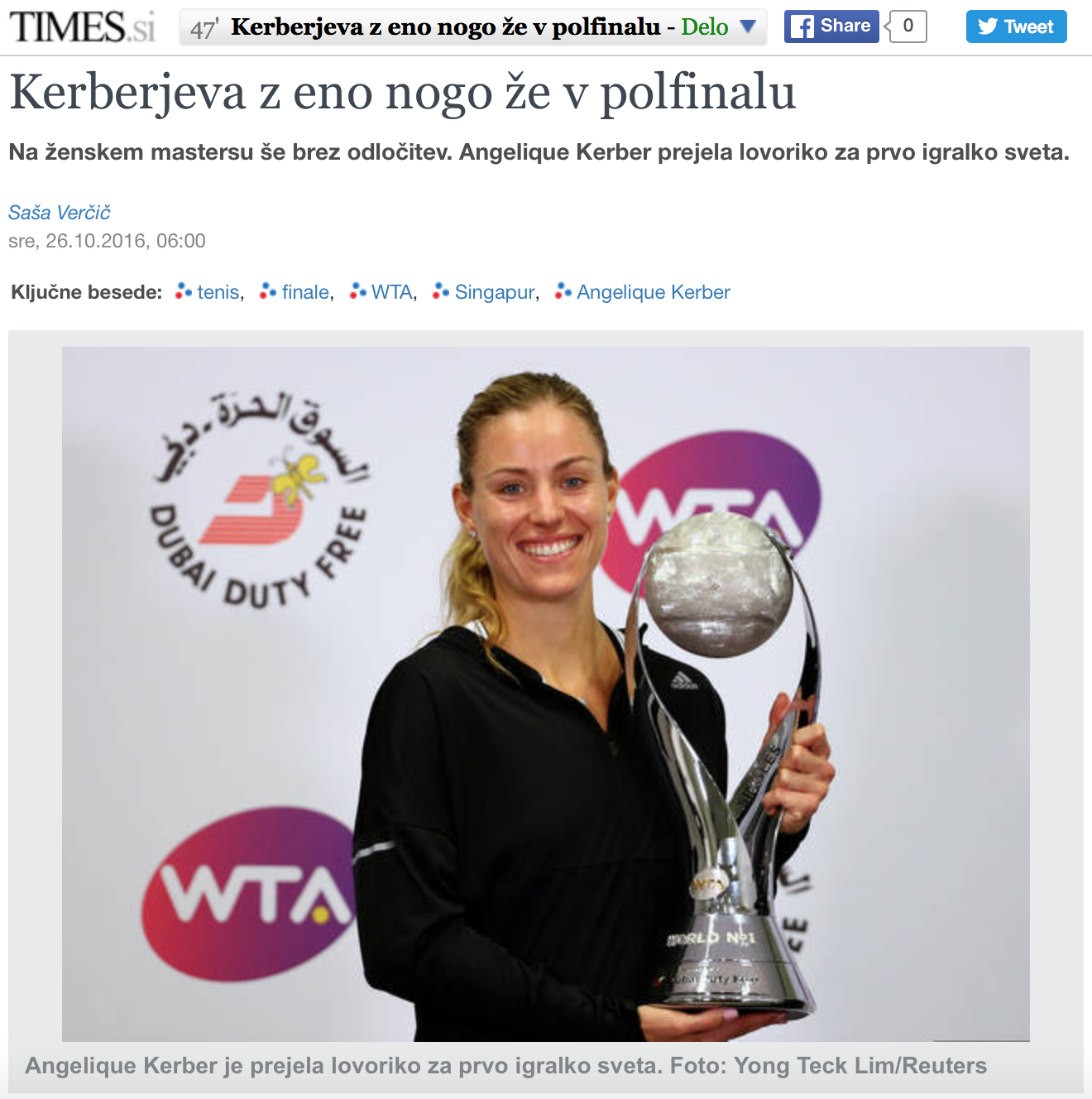 WTA Finals for Reuters (pictures.reuters.com)
