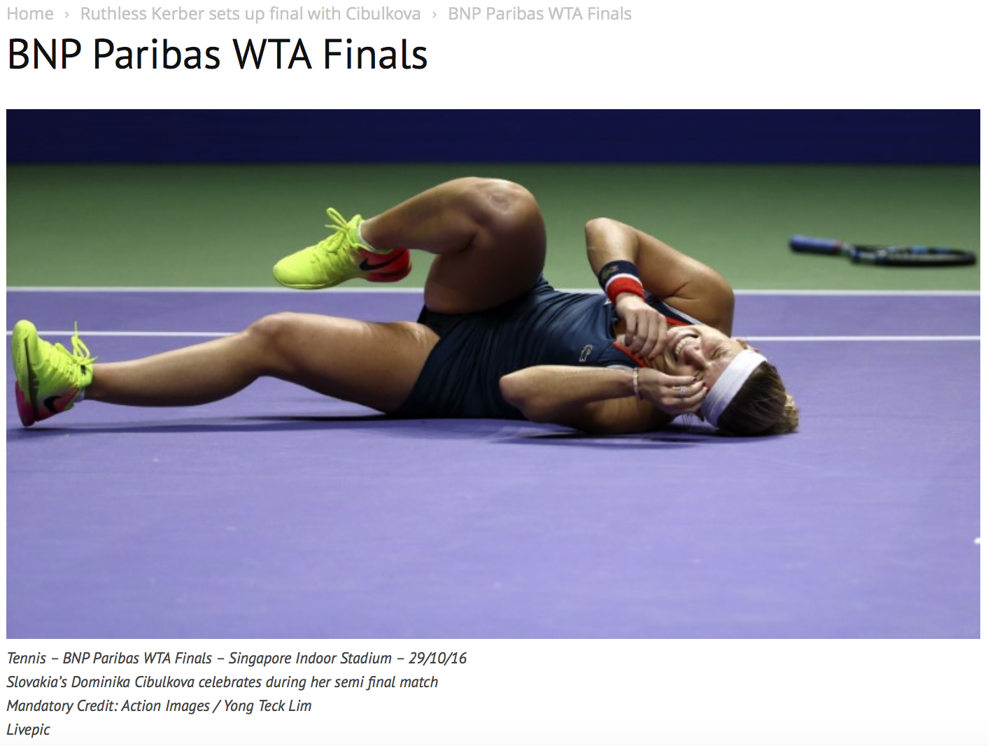 WTA Finals for Action Images (www.actionimages.com)