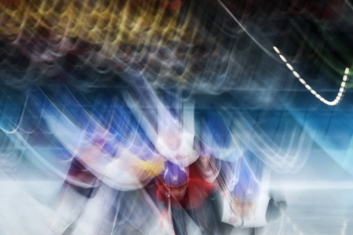  MILAN, ITALY - FEBRUARY 21: Athletes compete in the Speed Skating Men's Mass Start semifinal on day fifteen of the Milano Cortina 2026 Winter Olympic games at Milano Speed Skating Stadium on February 21, 2026 in Milan, Italy. (Photo by Yong Teck Lim