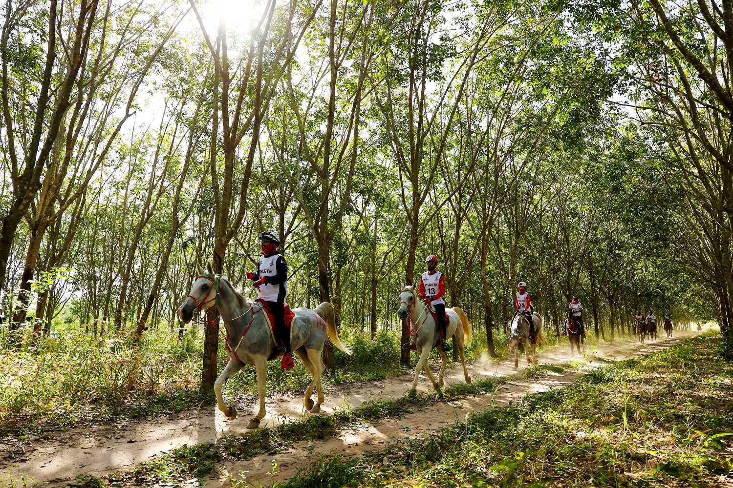  Sh. Mohamed Bin Mubarak Al Khalifa of Bahrain riding Bolt De Venelles and HH Sh. Nasser Bin Hamad Al Khalifa of Bahrain riding Everest La Majorie lead the field in the endurance individual and team championships during the FEI Asian Championships at