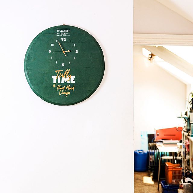 Its Tully Time at Third Mind this week and it&rsquo;ll be Tully Time in nearly 80 venues across many parts of Europe from next week onwards as they receive these whiskey barrelhead clocks in the post.

We were given nearly 80 used whiskey barrelheads