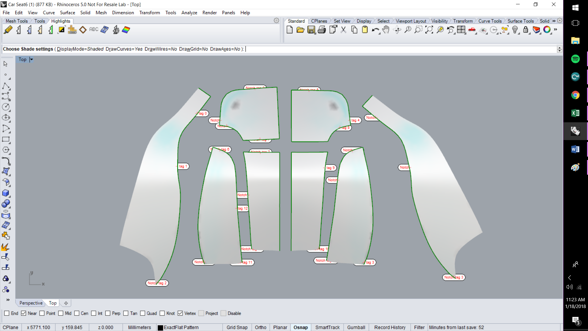 ExactFlat For Rhino - 2D Flat Patterns With Notches
