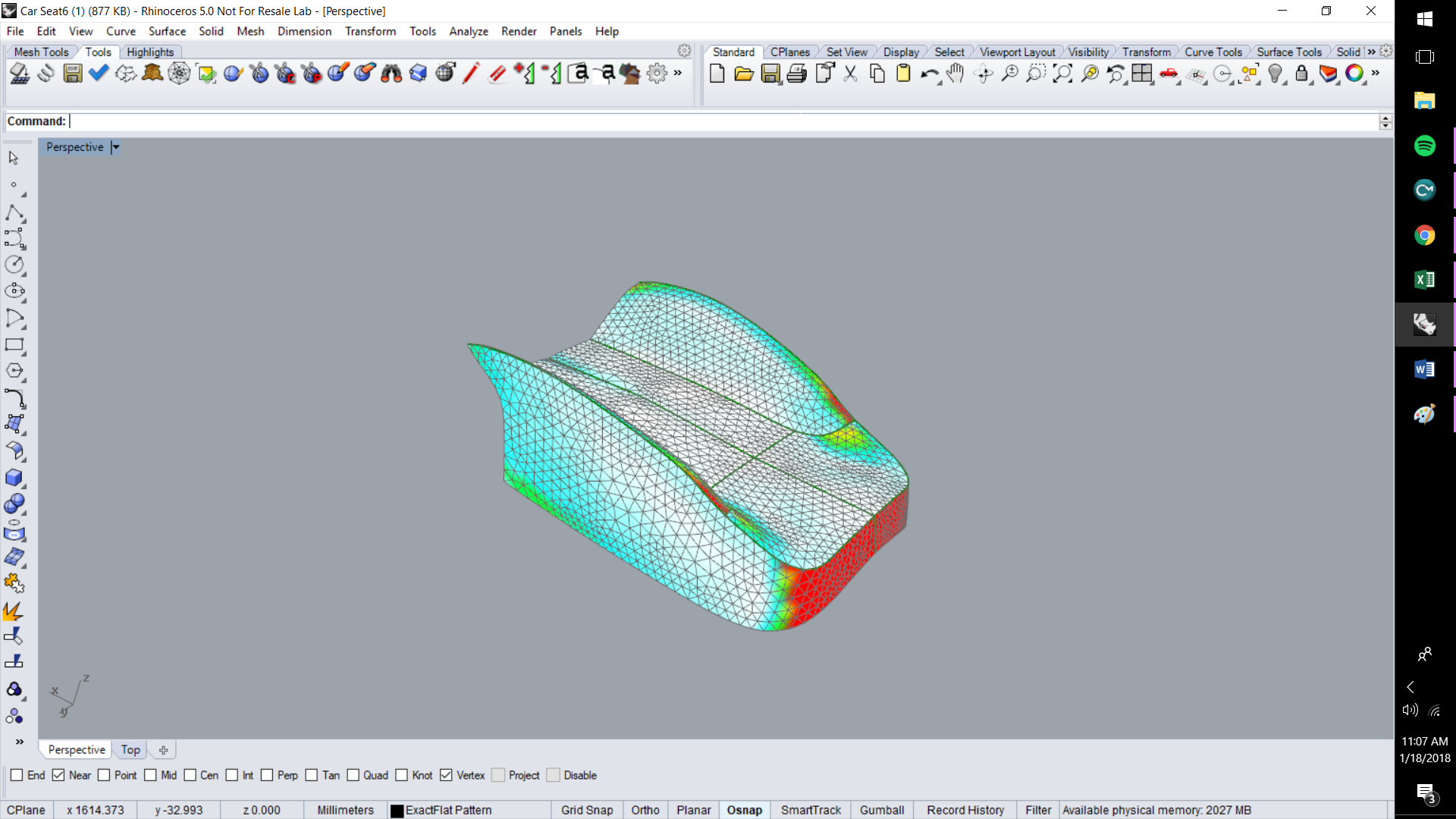 ExactFlat For Rhino - Strain in 3D