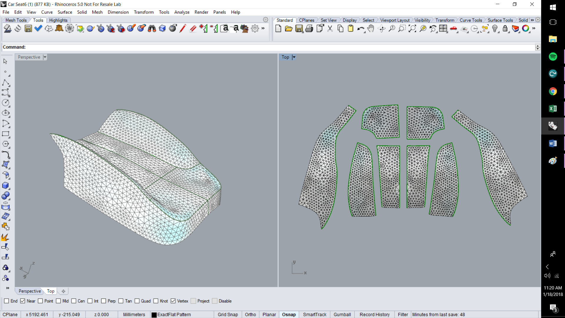 ExactFlat For Rhino - Optimized Flat Patterns