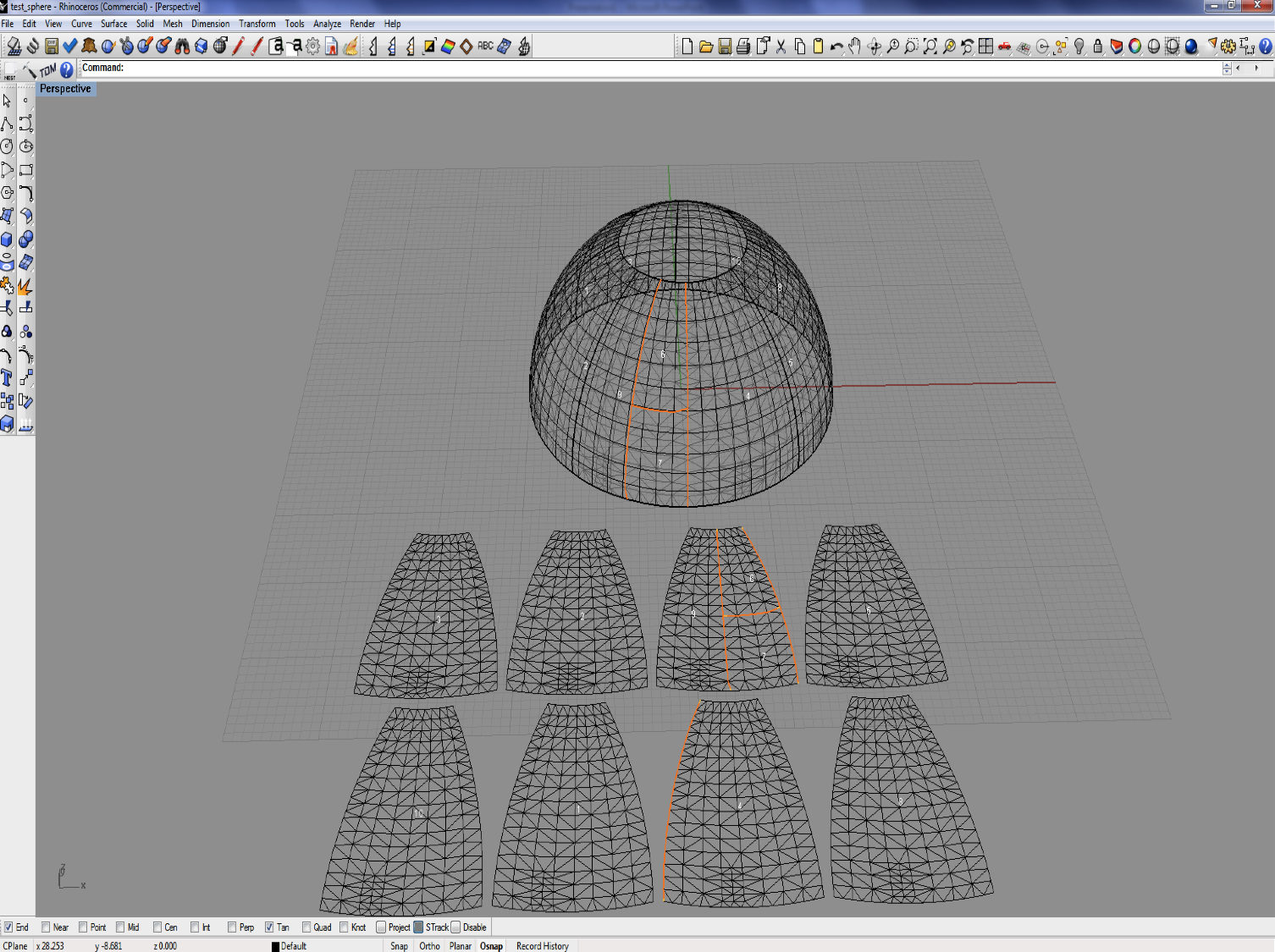 Flattening a sphere from 3D to 2D (Copy)