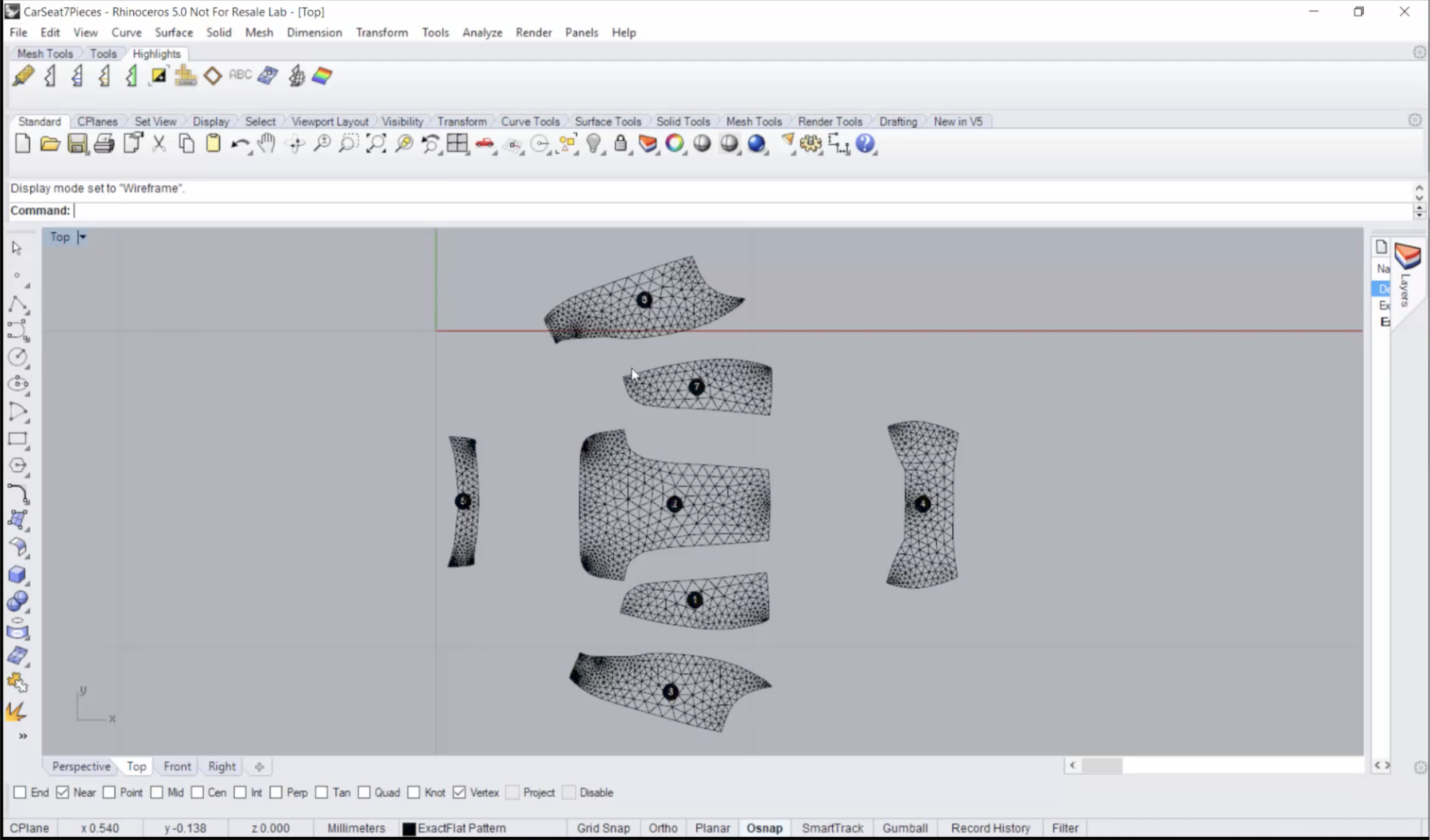 ExactFLat 3D to 2D digital patterning software: Add Pattern Features
