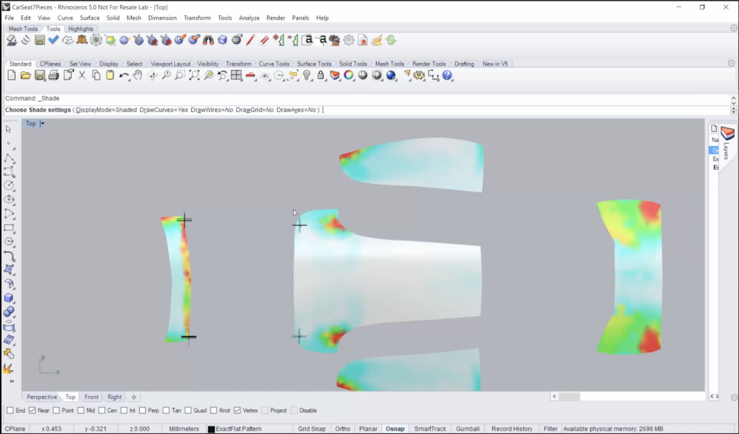 ExactFlat 3D to 2D digital patterning software: Strain analysis