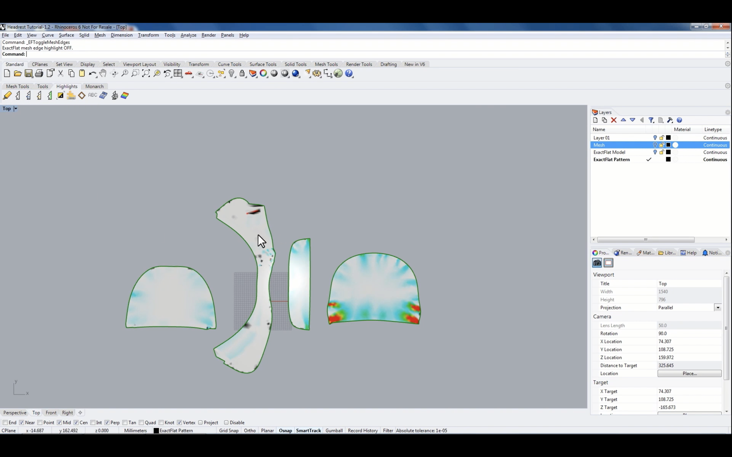 ExactFlat 3D to 2D Digital Patterning Software for Rhino 3D: Pre-flatteners