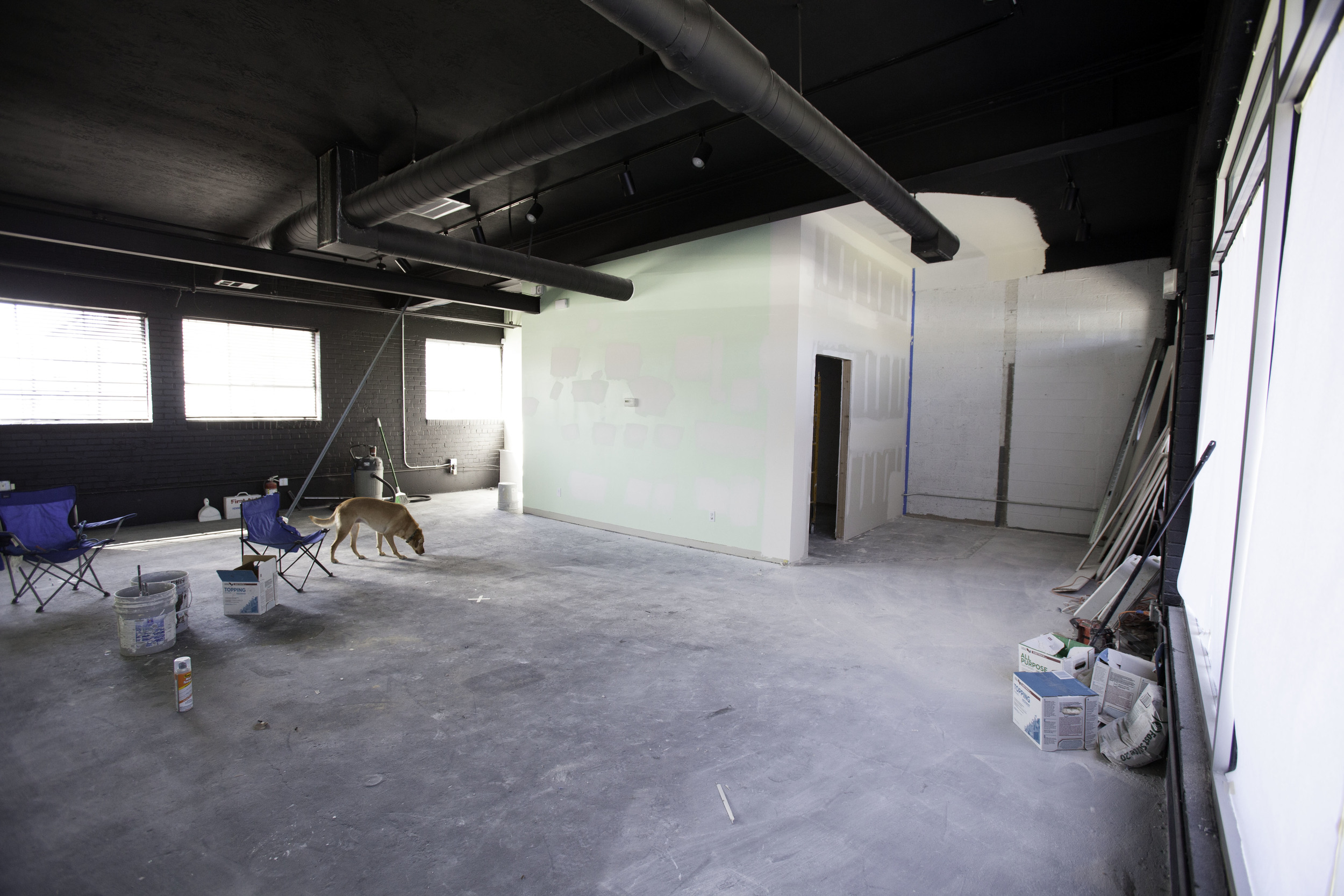 Here we moved the wall in to make space for the workshop area to the right. This also allowed for the sliding barn door I had in mind for that door.