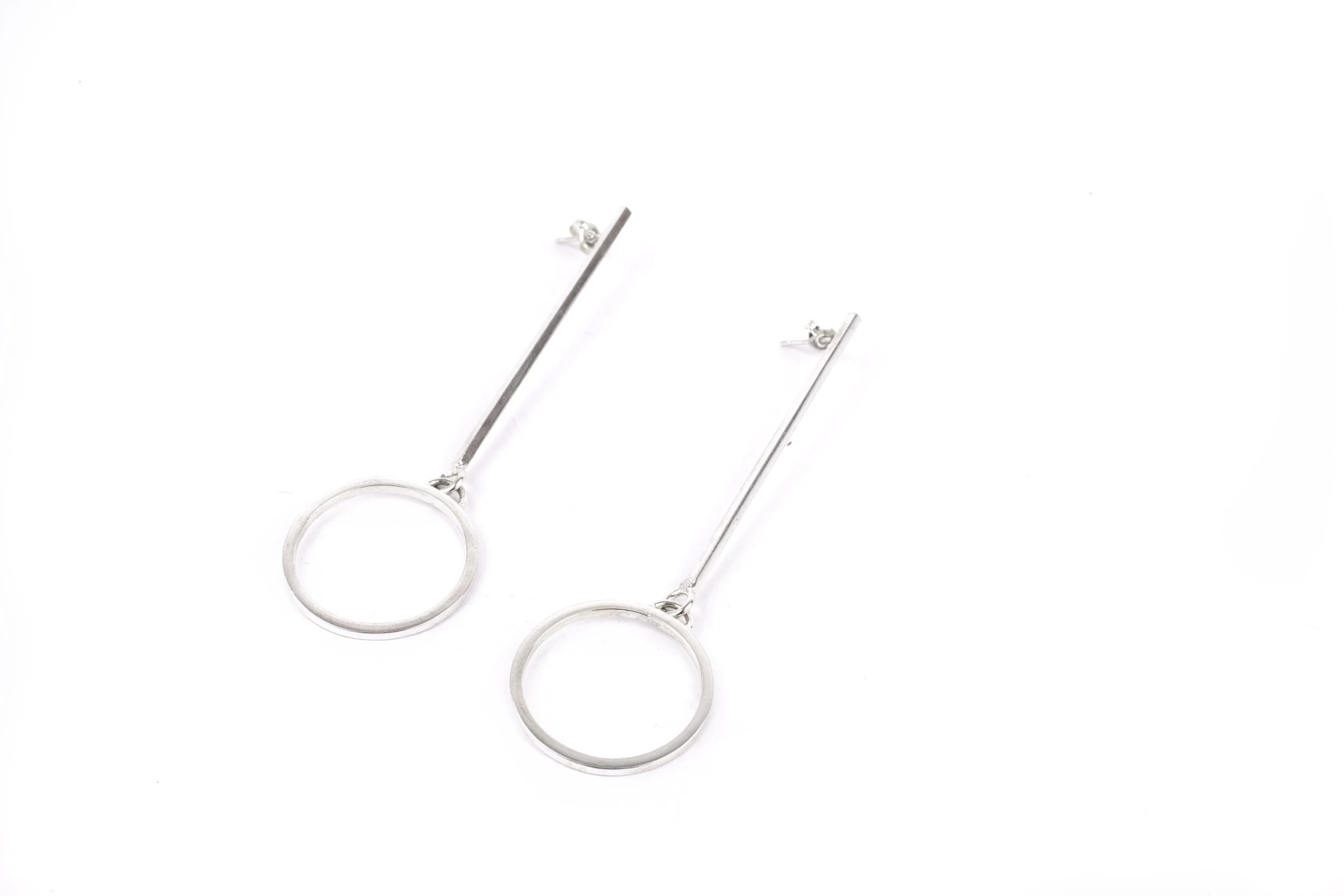 long bar earrings, geometric jewelry, modern earrings