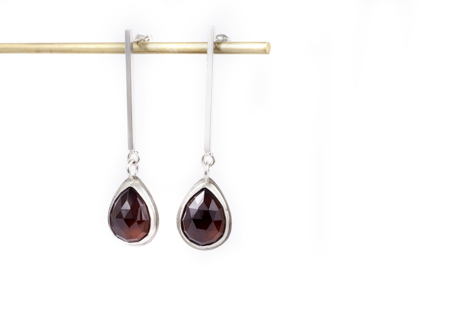 hessonite garnet earrings, garnet jewelry, january birthstone, red stone earrings, timeless jewelry