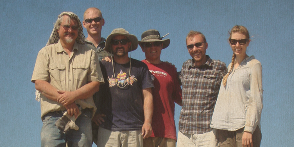 Thomas W. Davis (far left), on the southern coast of Cyprus with his students.