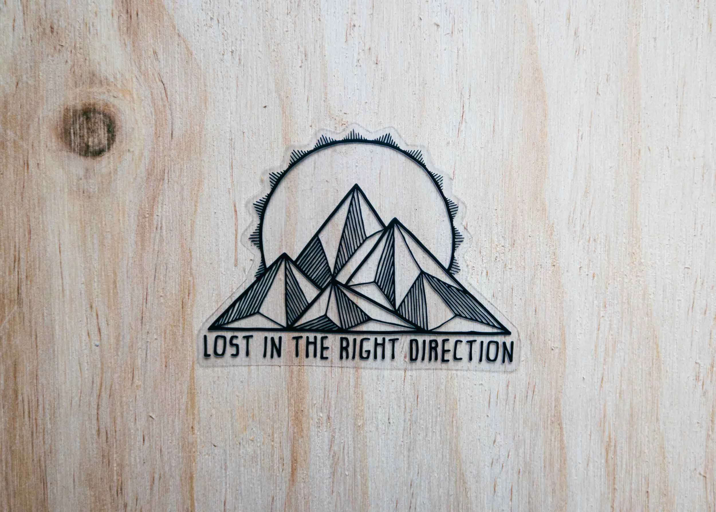 Lost in the Right Direction Vinyl Sticker