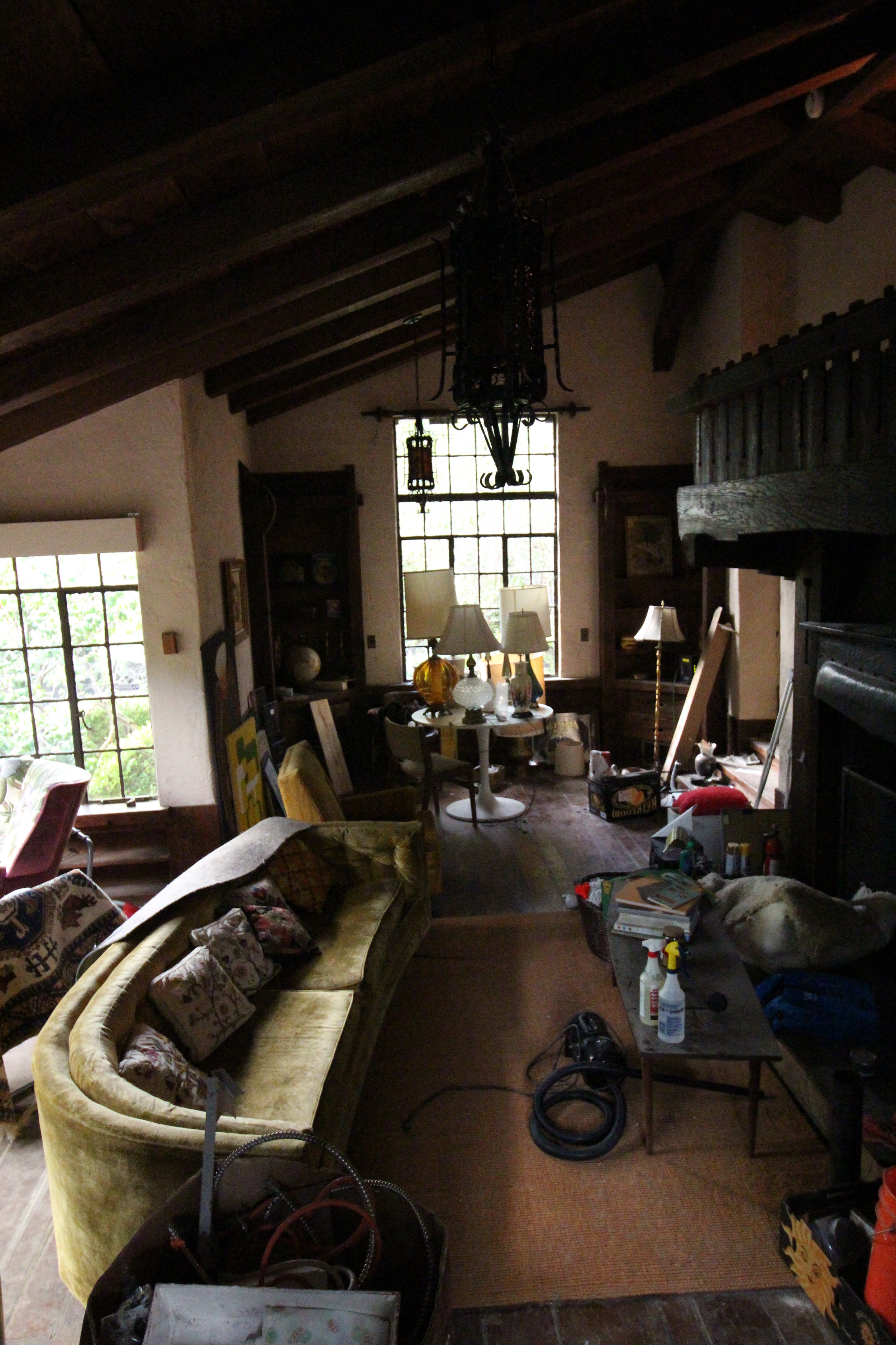 The beginnings of the living room