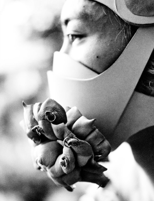 leather nipple roses