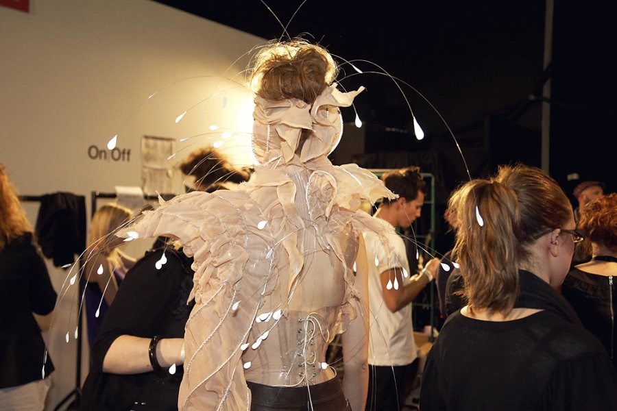 Backstage at LFW 