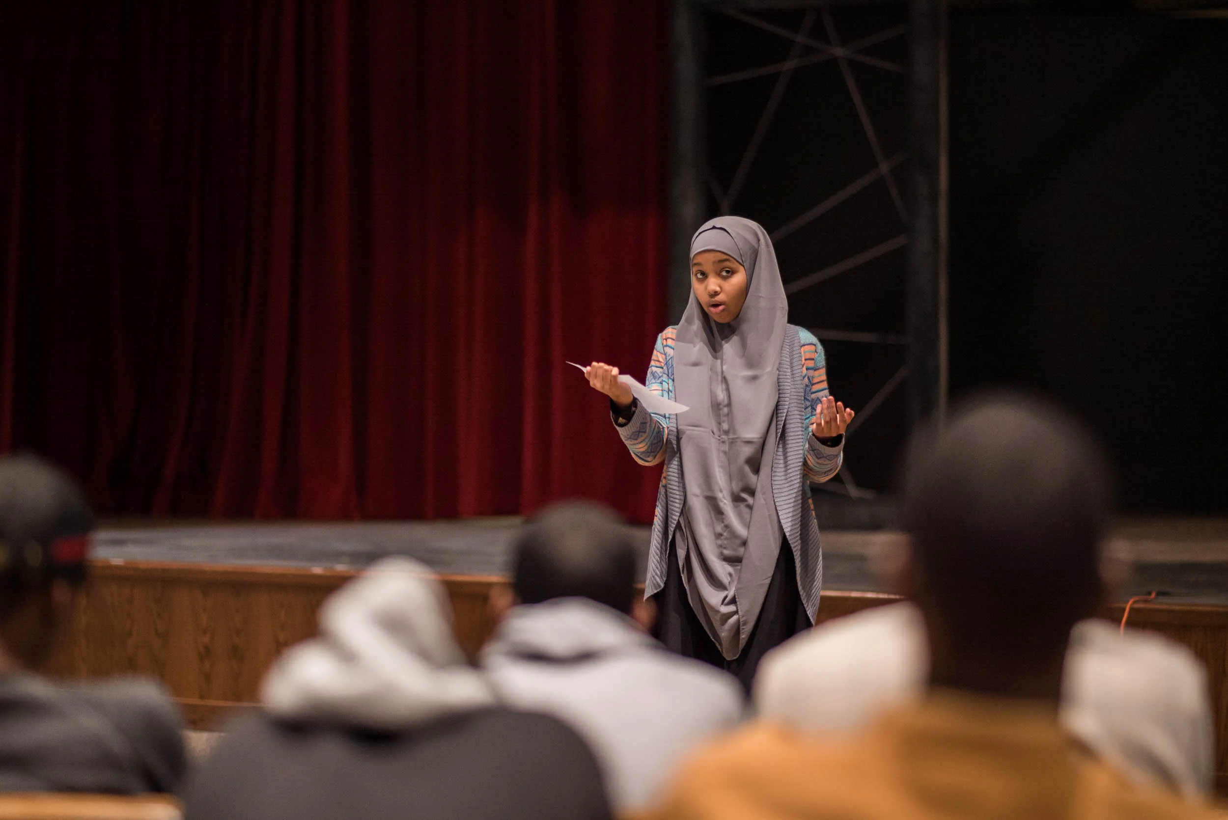 Student spoken word presentations at Rochester STEM Academy