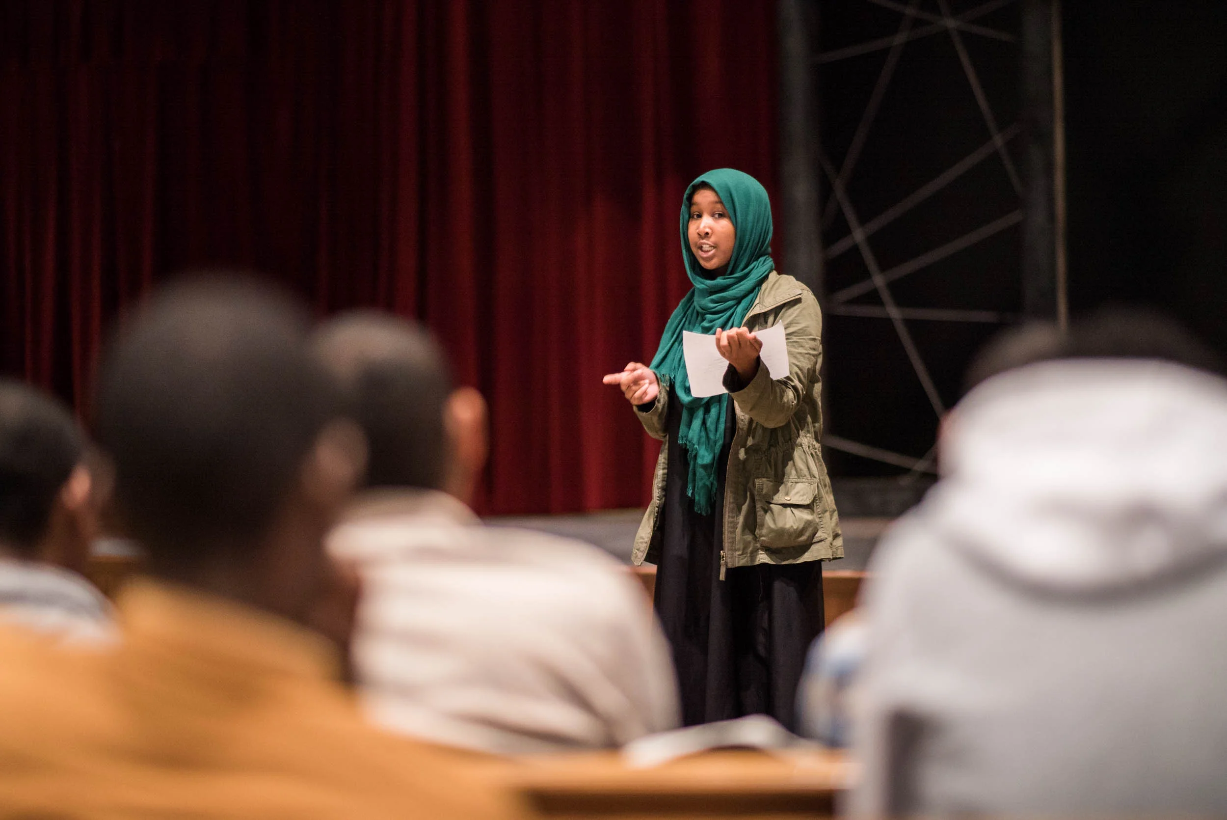 Student spoken word presentations at Rochester STEM Academy
