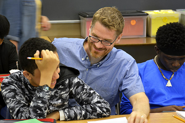 Levi Weinhagen and students