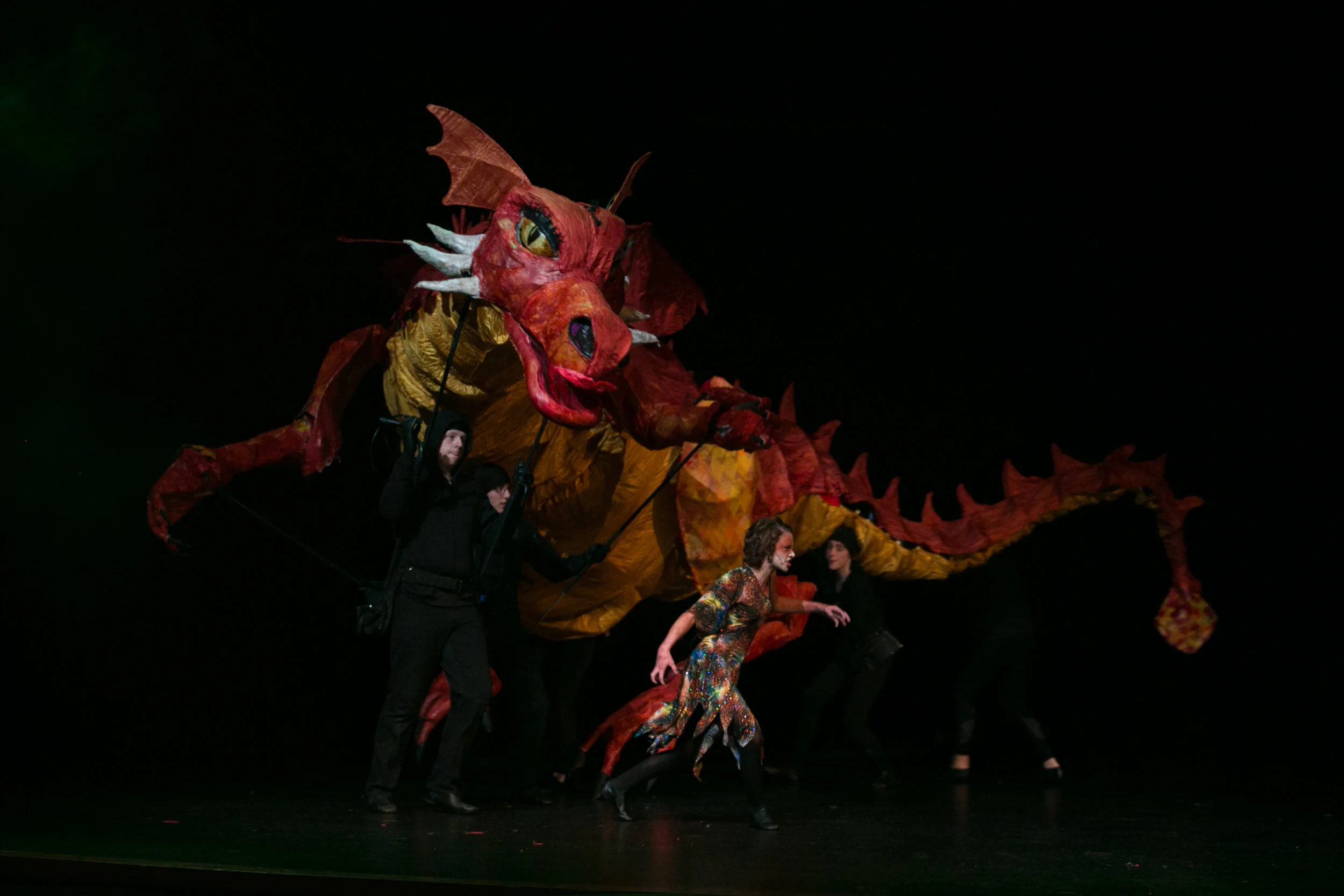 Example of puppet dragon designed by Christopher