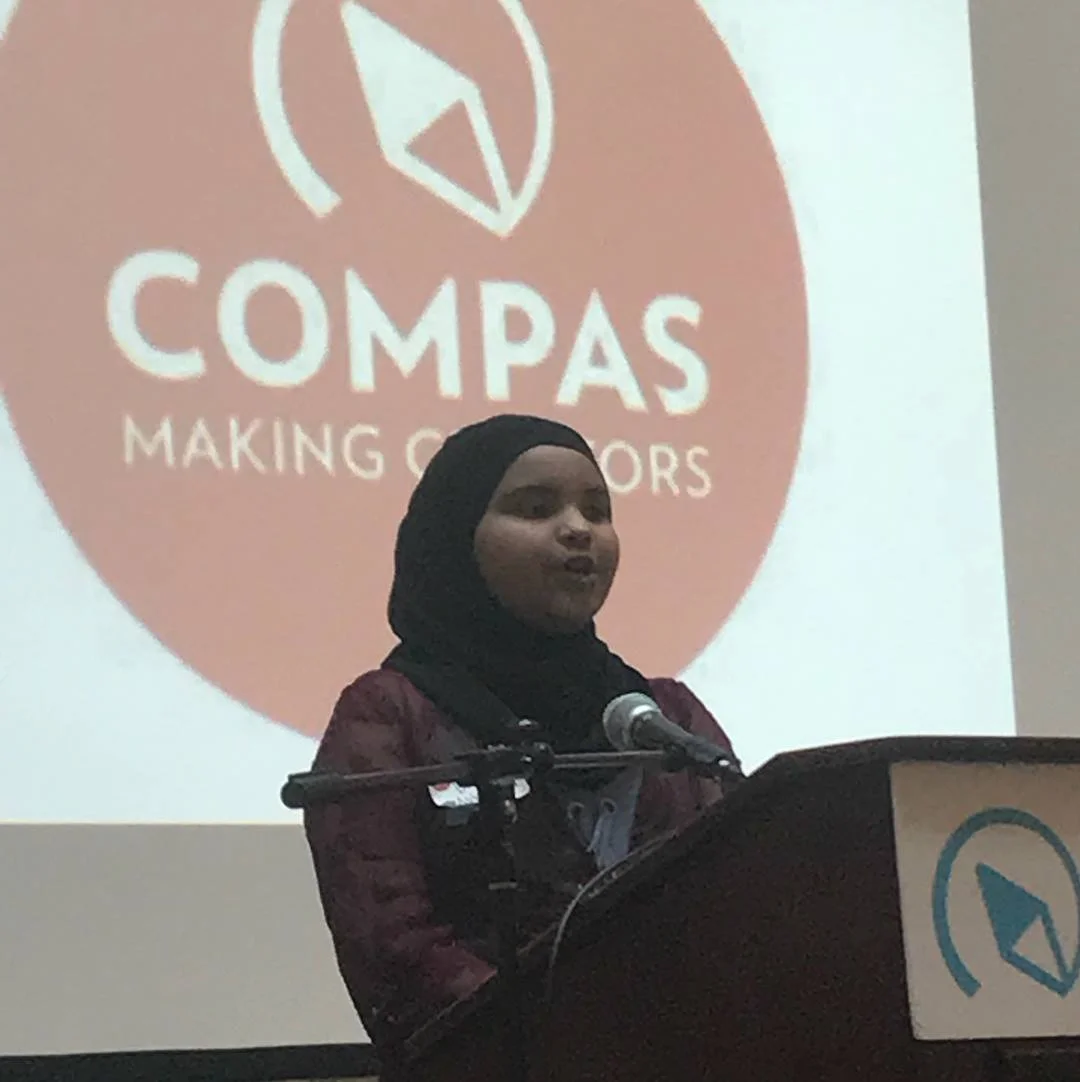 Dahabo Mohamed reading her work at the 2017 anthology reading