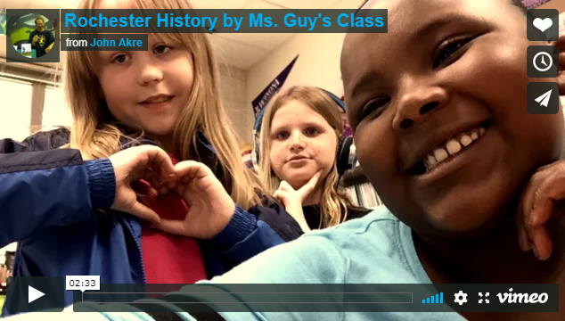Screenshot from Riverside Elementary students’ stop-motion film
