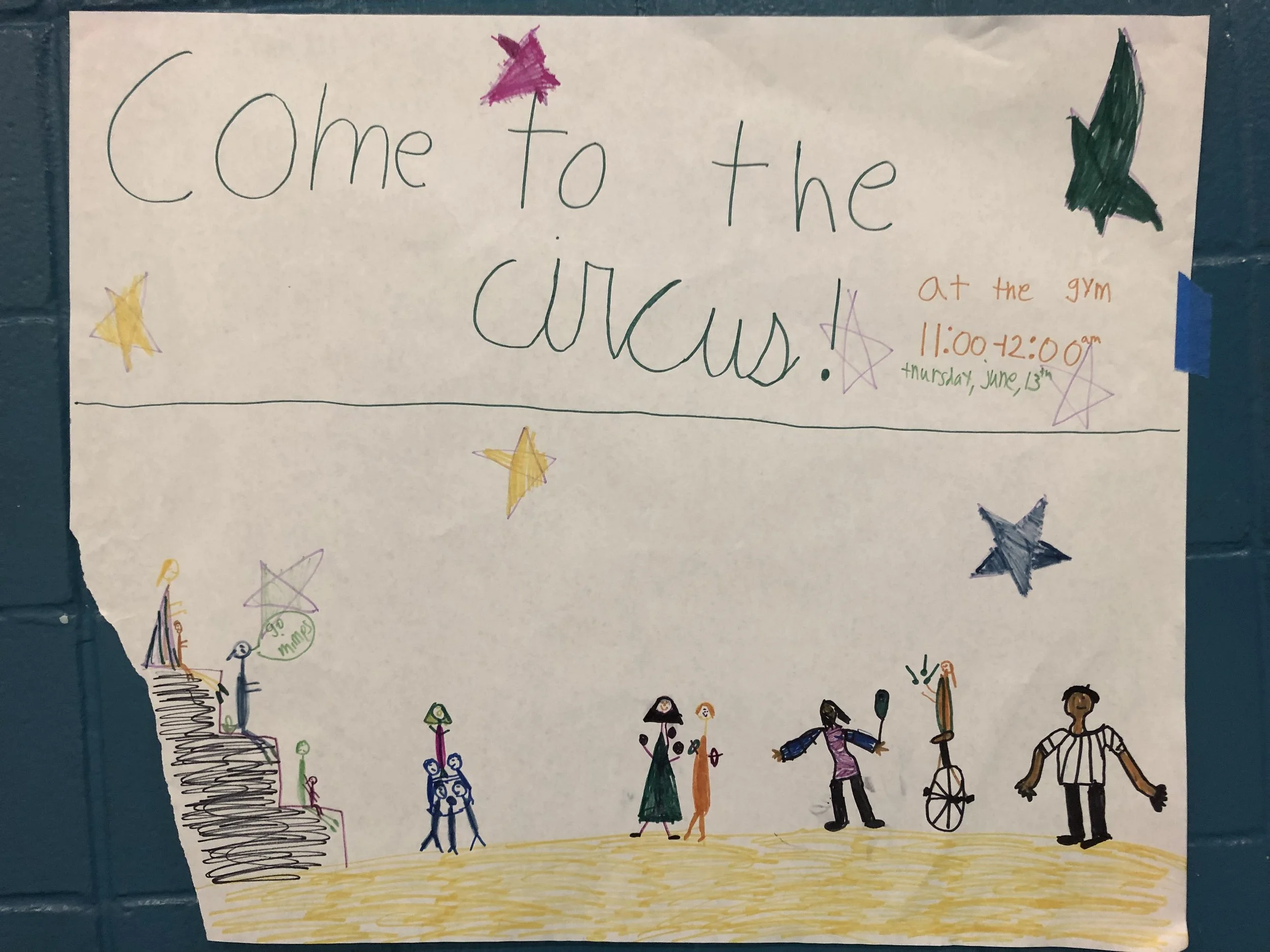 Final performance poster created by students from Teaching Artist Benjamin Doamask’s Summer Art Camp