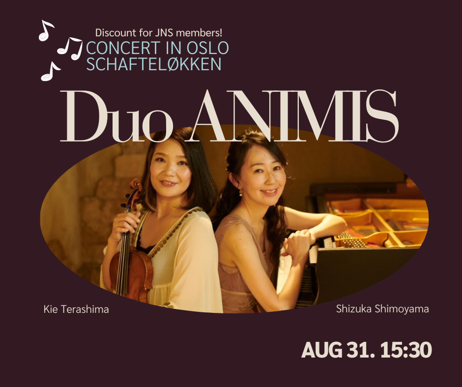 Duo Animi concert at Shaftelokken (discount for JNS members)