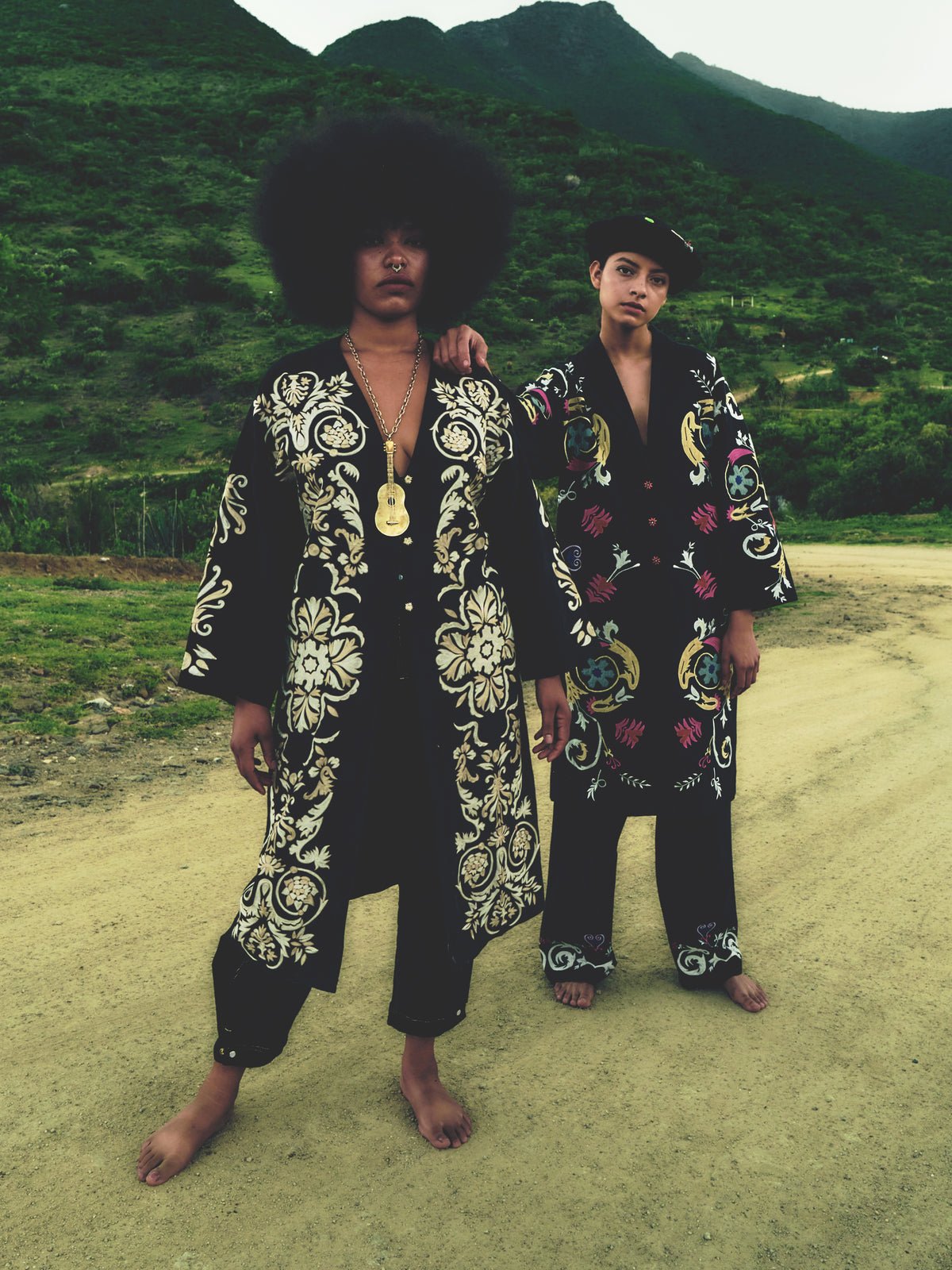 Eros Embroidery Coat - Hemp