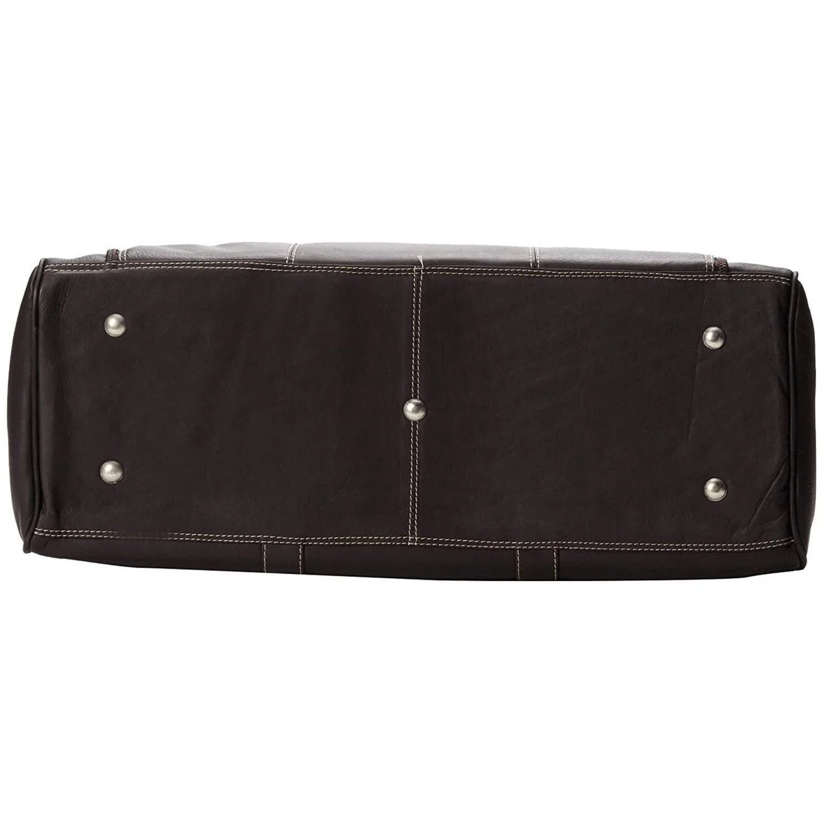 Multi Pocket Leather Duffle Bag - Dark Brown — mandarine