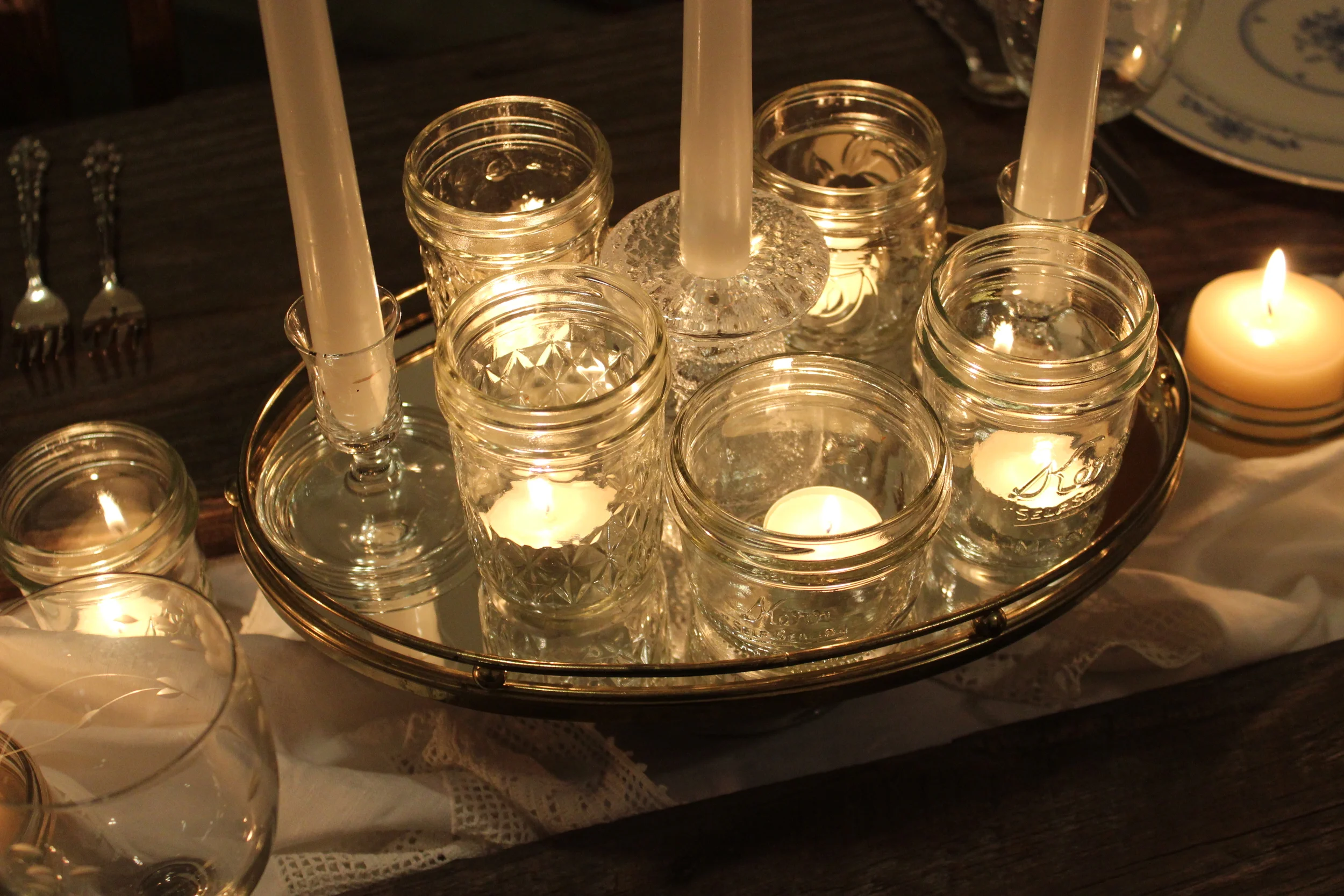 country candle centerpiece