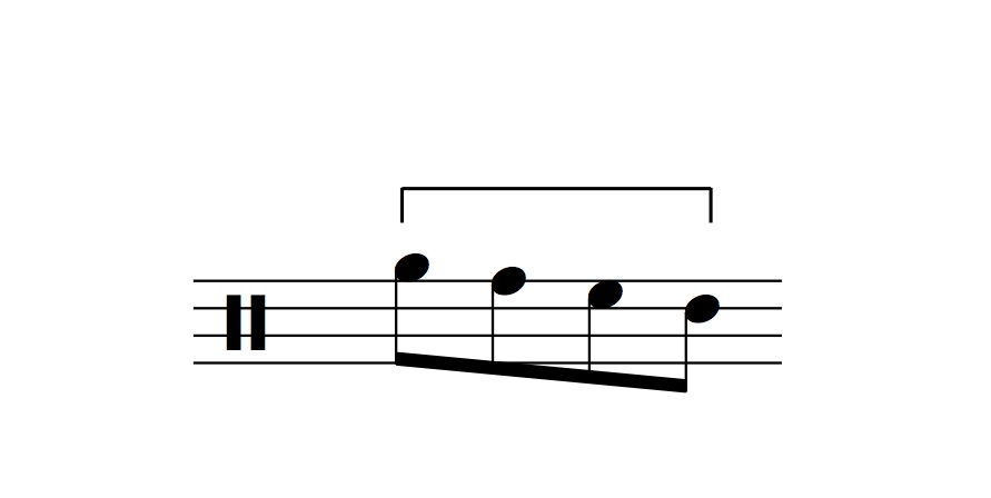 On strings, right side of chopstick: