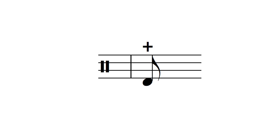 Base of stick while holding down head of stick.