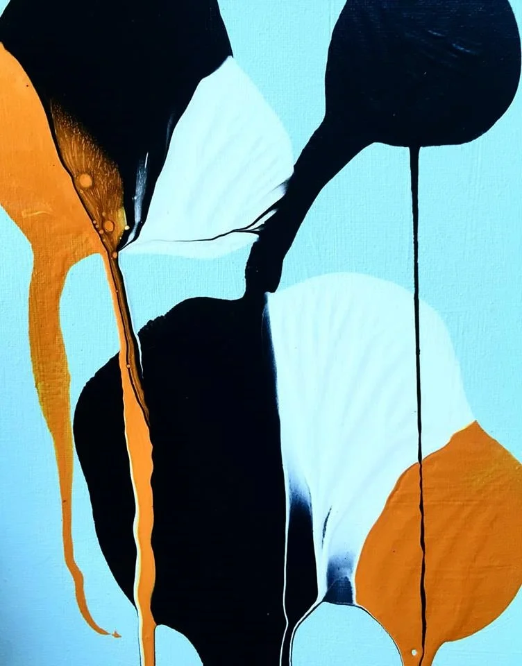 "Mid-Mod" 2015 10" x 12" Mixed media on canvas 