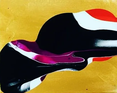 "Shall We Dance I" 2015 10" x 8" Mixed media on canvas 
