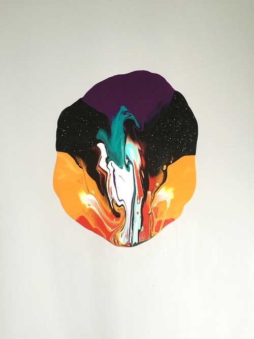 Funky Faberge Series 24"x30" mixed media