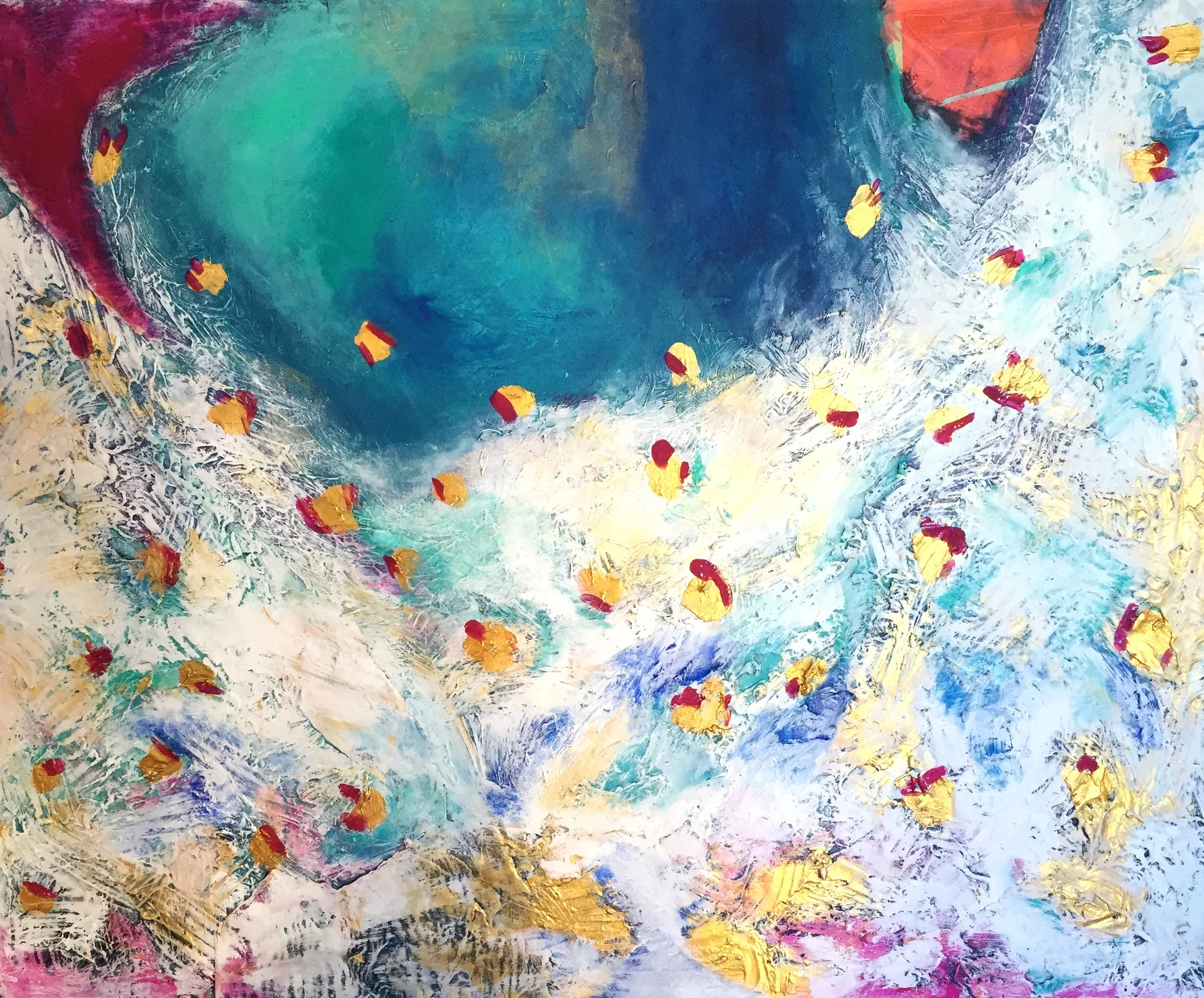 Fete 48" x 60" mixed media SOLD 